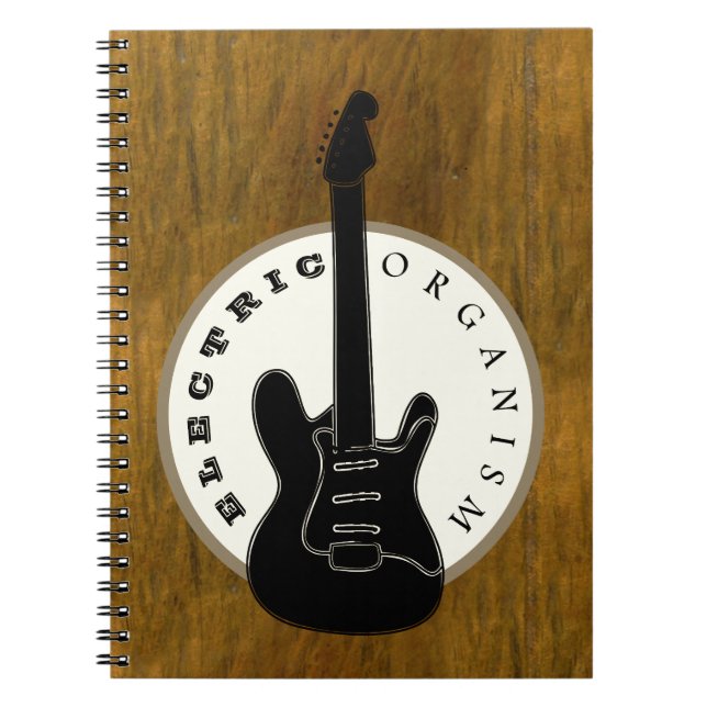 Electric Guitar Black and Gold Notizblock (Vorderseite)