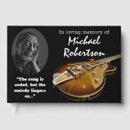 Electric Guitar Celebration of Life Guest Book Gästebuch