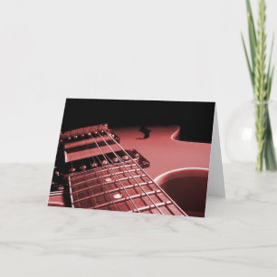Electric Guitar Close Up Photo 6 String- Red Feiertagskarte