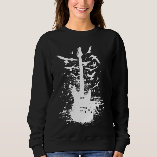 Electric Guitar Grunge Sweatshirt (Vorderseite)