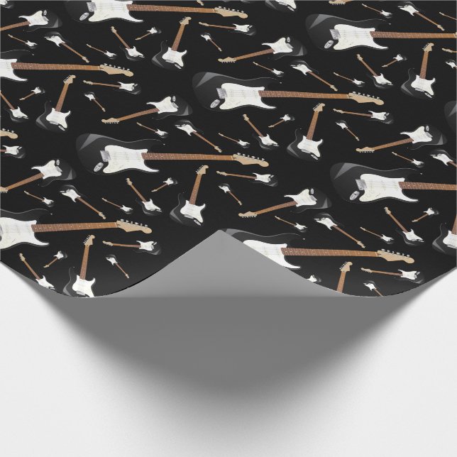Electric Guitar Musician Music Teacher Geschenkpapier (Ecke)