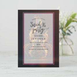 Electric guitar on fire einladung