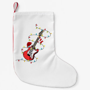 Electric Guitar Santa Claus Music Christmas Lover Kleiner Weihnachtsstrumpf
