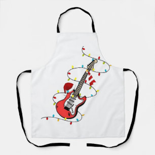 Electric Guitar Santa Claus Music Christmas Lover Schürze
