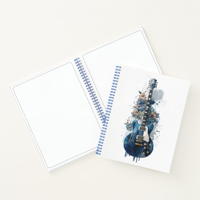 🎸 Electric Guitar Vibes Spiral Notebook 🎶🔥 Notizbuch (Innenseite)