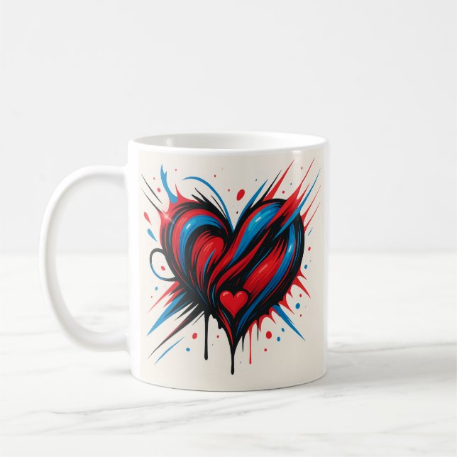 "Electric Heart Tasse - Sip with Passion" (Links)