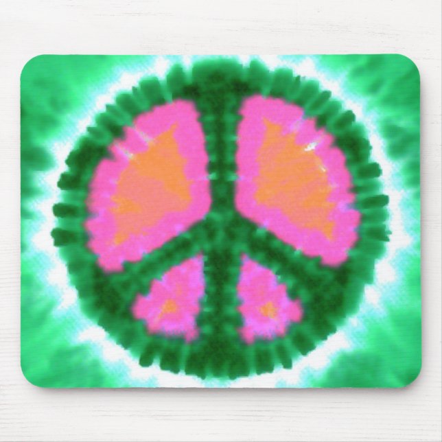Electric Krawatte-Dye Peace Sign Mousepad (Vorne)