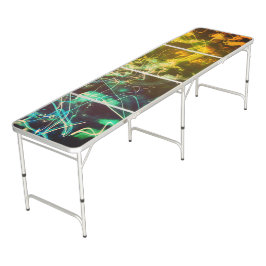 Electric Light Lines Gradient Abstract. Beer Pong Tisch