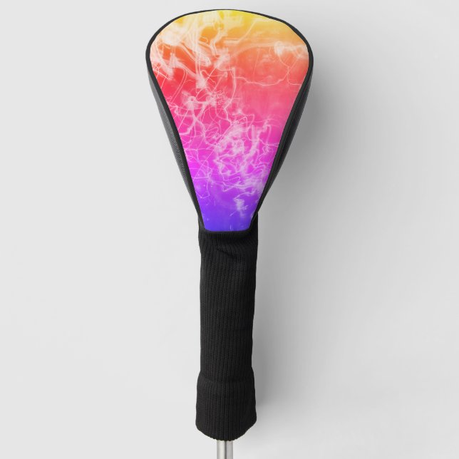 Electric Light Lines Gradient Abstract. Golf Headcover (Vorderseite)