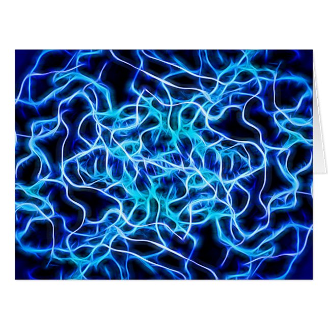 Electric Neon Blue Tesla Coil Lightning (Vorderseite (Horizontal))