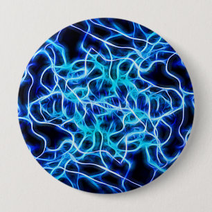 Electric Neon Blue Tesla Coil Lightning Button