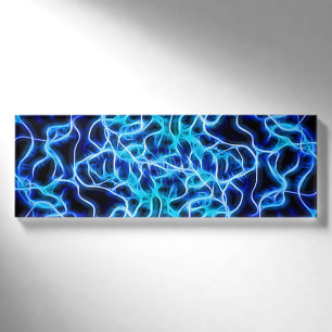 Electric Neon Blue Tesla Coil Lightning Namenschild