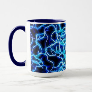 Electric Neon Blue Tesla Coil Lightning Tasse