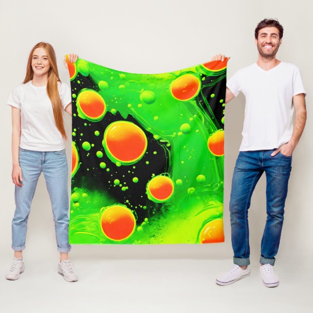 Electric Neon Bubble Dance Fleecedecke (Beispiel)
