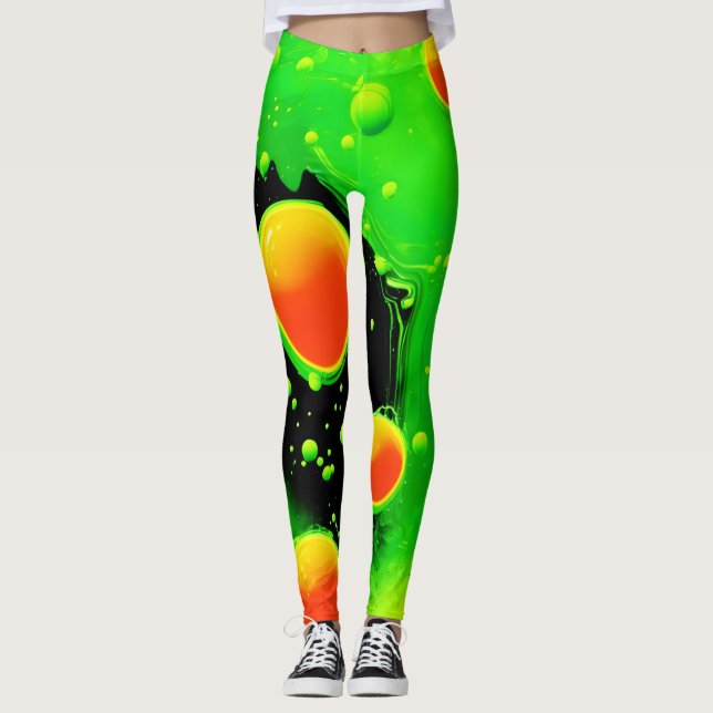 Electric Neon Bubble Dance Leggings (Vorderseite)