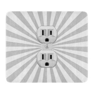 Electric Plug Wall Outlet Fun Customize This! Schneidebrett