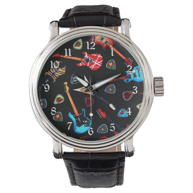 Electric Rock Guitars Armbanduhr (Vorderseite)