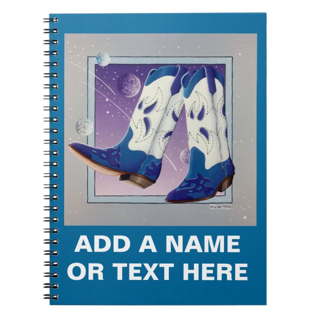 Electric Slide Cowboy Boots Notebook Notizblock (Vorderseite)