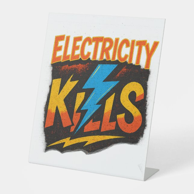 Electric tötet Bold Graffiti Design Sockelschild (Vorderseite)