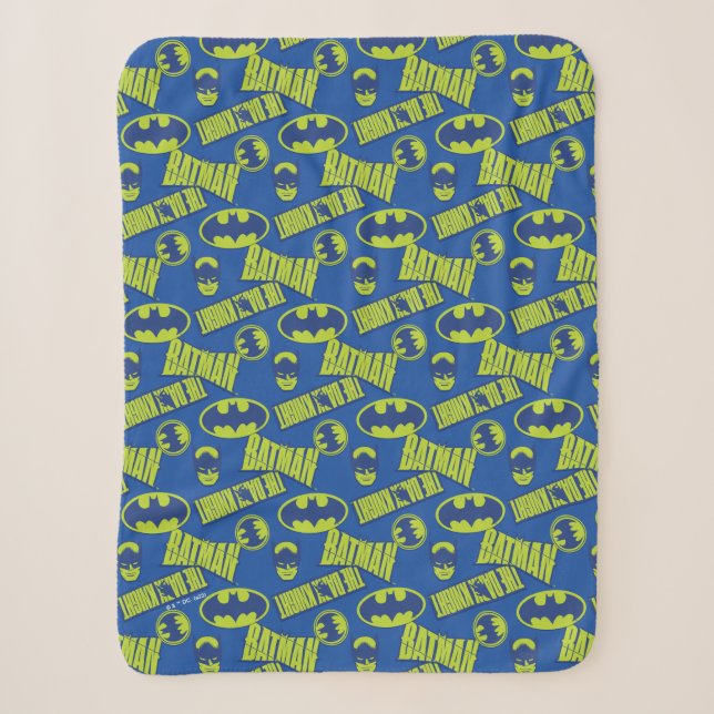 Electric Up Batman - Das dunkle Rittermuster Sherpadecke (Vorderseite)