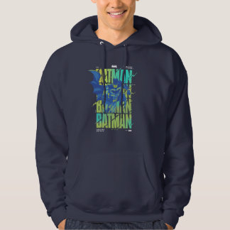 Electric Up Batman läuft durch Typografie Hoodie