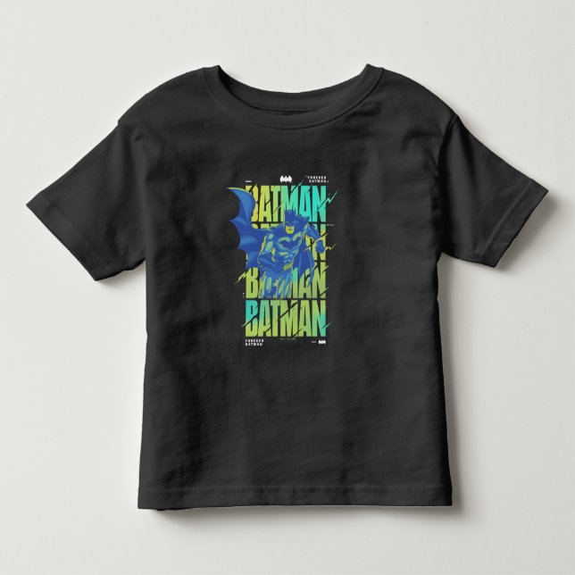 Electric Up Batman läuft durch Typografie Kleinkind T-shirt (Vorderseite)