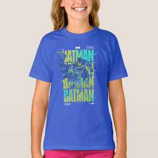 Electric Up Batman läuft durch Typografie T-Shirt