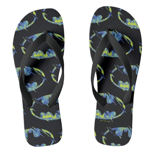 Electric Up Batman Symbol Flip Flops (Fußbett)