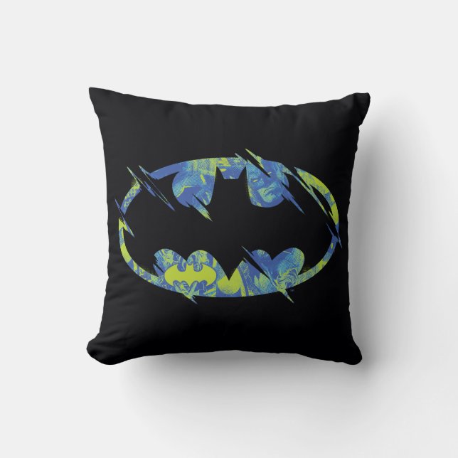 Electric Up Batman Symbol Kissen (Vorderseite)