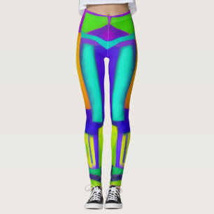 Electric Vibes Dreams Stilvolle Vintage Abstrakte Leggings