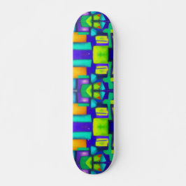 Electric Vibes Dreams Stilvolle Vintage Abstrakte  Skateboard