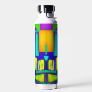 Electric Vibes Dreams Stilvolle Vintage Abstrakte  Trinkflasche