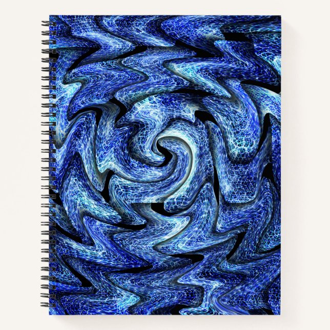 Electric Vortex - 8,5" x 11" SpiralNotebook Notizbuch (Vorderseite)