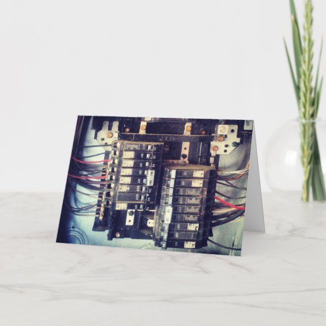 "Electrical Box" Get Well Card Karte (Vorderseite)
