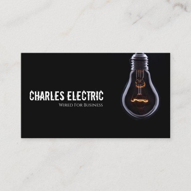 Electrical Electrician Electrical Business Card Visitenkarte (Vorderseite)