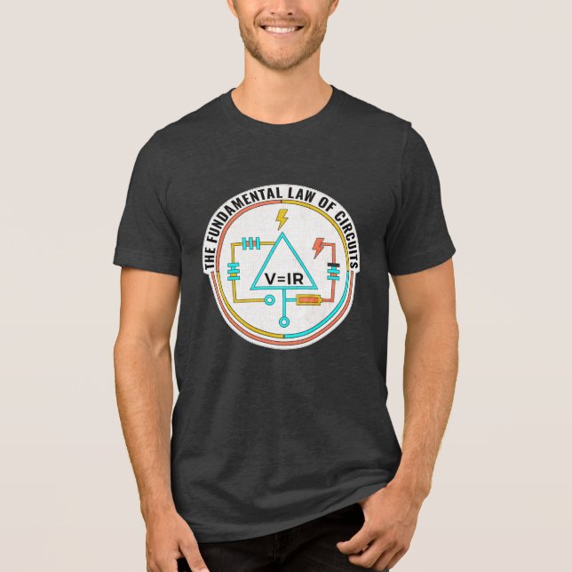 Electrical Engineer, Fundamental Law of Circuits Tri-Blend Shirt (Vorderseite)