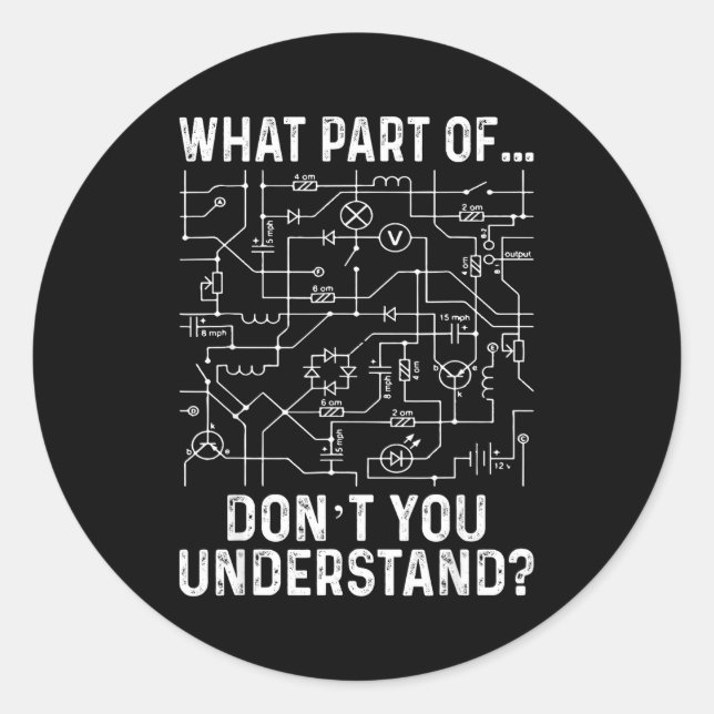 Electrical Engineering Electrical Engineer Men  Runder Aufkleber (Vorderseite)