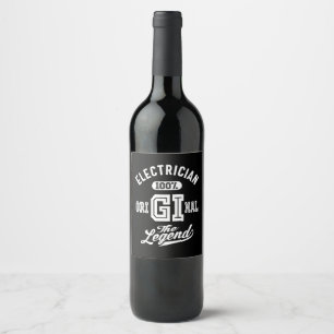 Electrical Job Title Gift Weinetikett
