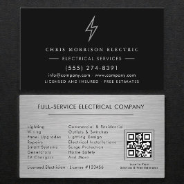 Electrical Services QR Code Professional Visitenkarte