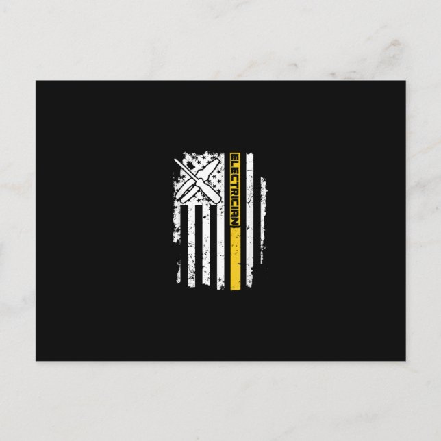 Electrical USA Flag American Electrical Gift Postkarte (Vorderseite)