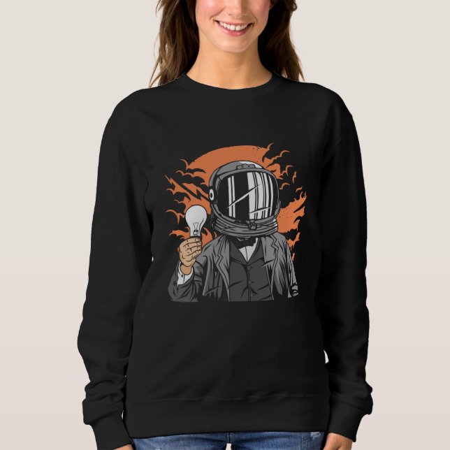 Electrician Astronaut, Spaceman Sun Reflection Ret Sweatshirt (Vorderseite)