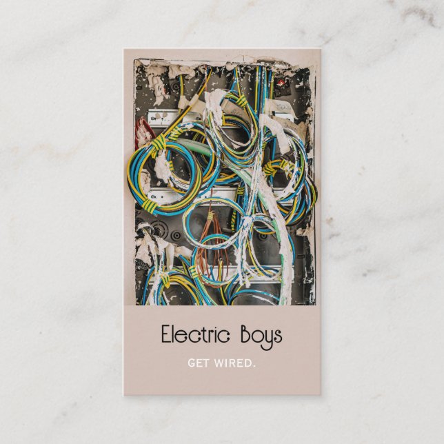 Electrician Business Card Visitenkarte (Vorderseite)