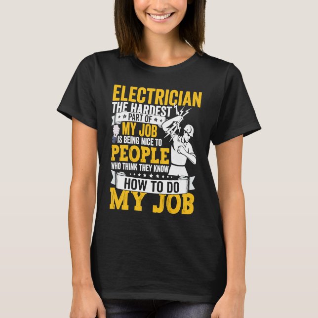 Electrician Dad Apparel Electric Lineman for Men 1 T-Shirt (Vorderseite)