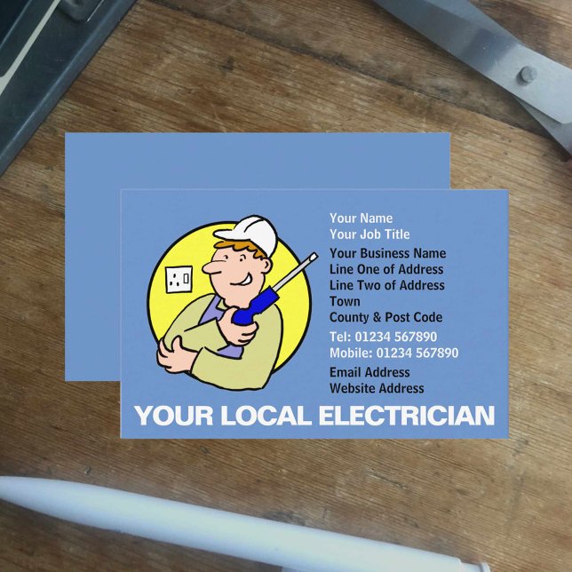 Electrician Electrical Business Card Visitenkarte (Von Creator hochgeladen)