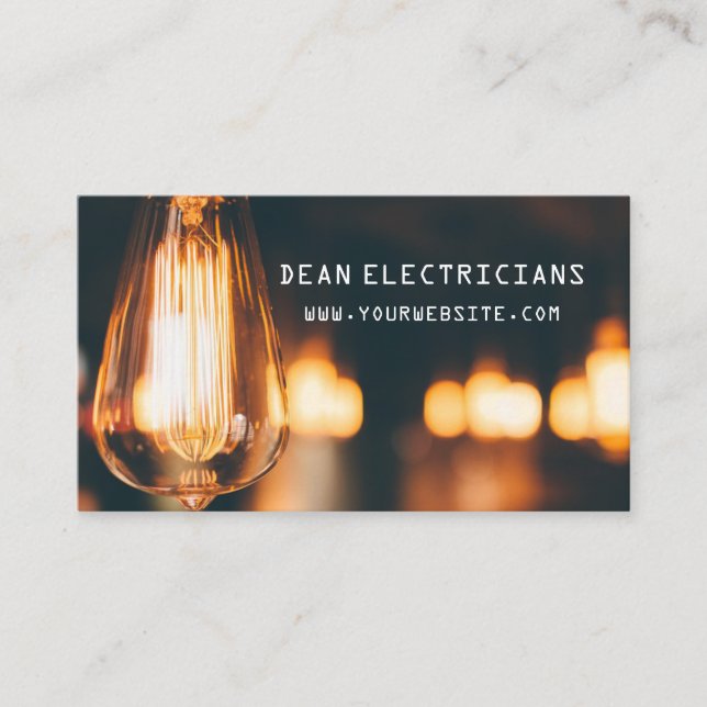 Electrician Electrician Business Card Visitenkarte (Vorderseite)