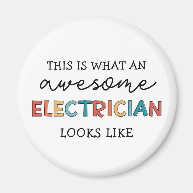 Electrician Funny Gifts for Electricians Magnet (Vorne)
