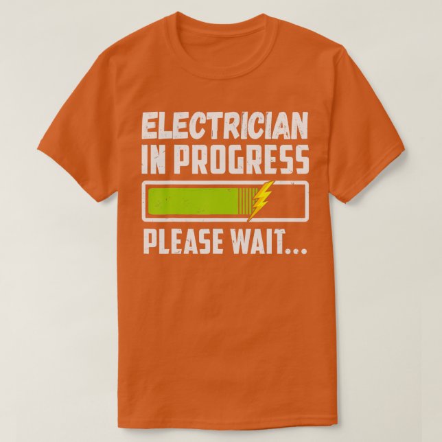 Electrician In Progress Journeyman Future Electric T-Shirt (Design vorne)