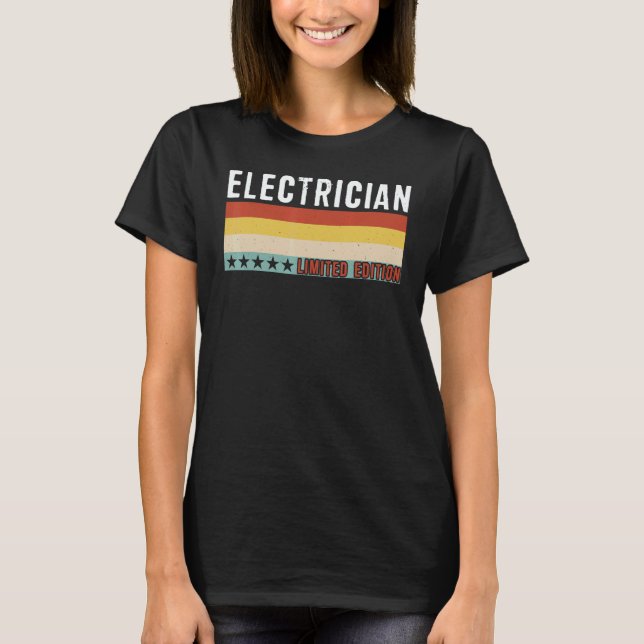 Electrician Job Title Profession Worker Appreciati T-Shirt (Vorderseite)