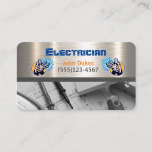 Electrician Metal Handyman Business Card Visitenkarte