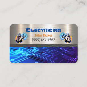 Electrician Metal Handyman Business Card Visitenkarte